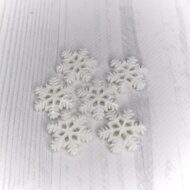 Кабошон "Снежинка" 28 мм , цв.белый