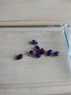 Бусины хрустальные в форме капли 5*7 мм со сквозным отверстием, цв.фиолетовый с гальваническим покрытием