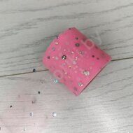 Фатин с пайетками  55 мм, цв.розовый 42