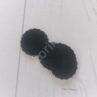 Фетровые пяточки ажурные 30 мм, цв.черный (10 шт)