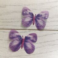 Бабочка шифоновая двухслойная 60 мм, цв.фиолетовый