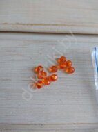 Бусины хрустальные "Рондели" 6 мм, цв.оранжевый прозрачный (10 шт)