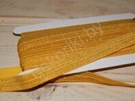 Тесьма эластичная с люрексом 1.5 см для повязок, золотой