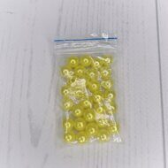 Бусины под жемчуг (пластик) 8 мм (уп. 30 шт) цв.лимонный А08