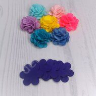 Набор для изготовления цветочка из корейского мягкого фетра, 3,5 см, цв.фиолетовый