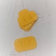 Фетровая основа "Овал с прорезями" 50*30 мм (5 шт), цв.желтый