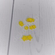 Набор мелких цветочков из мягкого фетра "Пятилистник круглый" 10 мм, (10 шт) цв.желтый