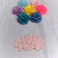 Набор для изготовления цветочка из корейского мягкого фетра,3,5 см, цв.св.розовый