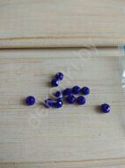 Бусины хрустальные "Рондели" 6*4,5 мм, цв.матовый синий (10 шт)