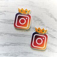 Кабошон-вырубка "Instagram" 2,5*3,3 см