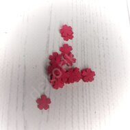 Набор мелких цветочков из мягкого фетра "Пятилистник фигурный" 10 мм, цв.фуксия (10 шт)