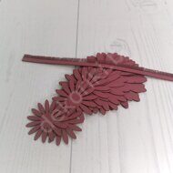 Набор для изготовления цветов из иранского фоамирана 1 мм "Хризантема", цв.бордовый (12 деталей)