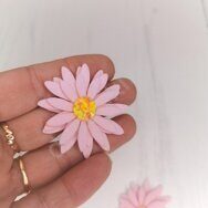 Патч сборный из корейского фетра "Цветок" 50 мм, цв.розово-лавандовый