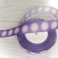 Репсовая лента с разметкой для лепестков, 25 мм, цв.фиолетовый