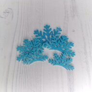 Набор для ободка из глиттерного фетра "Полуснежинки", цв.голубой (1 набор из 5 шт)