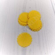 Фетровые пяточки ажурные 35 мм, цв.желтый (10 шт)