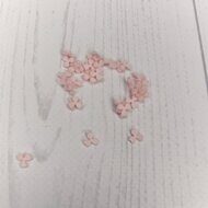 Набор мелких цветочков из мягкого фетра "Три лепестка" 6 мм, (10 шт) цв.св.розовый