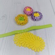 Набор для изготовления цветка "Ромашка-мини", цв.желтый (иранский фоамиран)