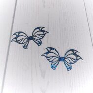 Серединка для бантика ажурная "Бабочка ажурная" 35*65 мм, цв.синий
