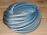 Ободок-основа (пластик-ткань) 10 мм, цв.голубой