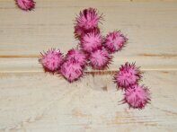 Помпошки с люрексом 15 мм, цв.розовый, уп.20 шт