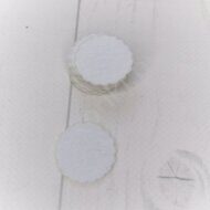 Фетровые пяточки ажурные 30 мм, цв.белый (10 шт)