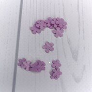 Набор мелких цветочков из мягкого фетра "Пятилистник круглый" 10 мм, (10 шт) цв.лавандовый