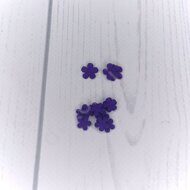 Набор мелких цветочков из мягкого фетра "Пятилистник круглый" 8 мм, (10 шт) цв.фиолетовый