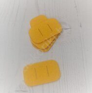 Фетровая основа "Овал с прорезями" 50*30 мм (5 шт), цв.желтый