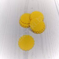Фетровые пяточки ажурные 25 мм, цв.желтый (10 шт)