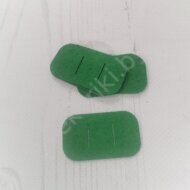 Фетровая основа "Овал с прорезями" 50*30 мм (5 шт), цв.зеленый