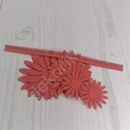 Набор для изготовления цветов из иранского фоамирана 1 мм "Хризантема", цв.лососевый (12 деталей)