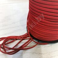 Шнур бархатный (замшевый) 2,5*1 мм, цв.темно-красный