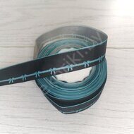 Репсовая лента с рисунком "Бантик" 25 мм, цв.черный