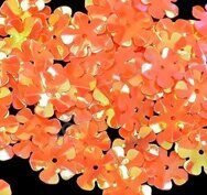 Пайетки "Цветок" 14 мм ( 5 грамм), цв.оранжевый 327
