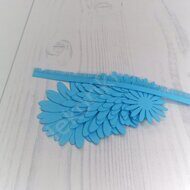 Набор для изготовления цветов из иранского фоамирана 1 мм "Хризантема", цв.св.голубой (12 деталей)