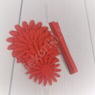 Набор для изготовления цветов из иранского фоамирана 1 мм "Хризантема", цв.красный (12 деталей)