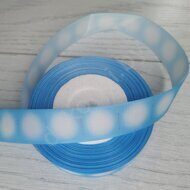 Репсовая лента с разметкой для лепестков, 25 мм, цв.голубой
