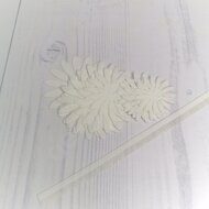 Набор для изготовления цветов из иранского фоамирана 1 мм "Хризантема", цв.айвори (12 деталей)