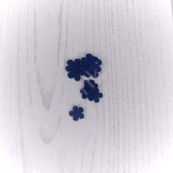 Набор мелких цветочков из мягкого фетра "Пятилистник круглый" 10 мм, (10 шт) цв.темно-синий