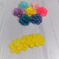 Набор для изготовления цветочка из корейского мягкого фетра, 3,5 см, цв.желтый