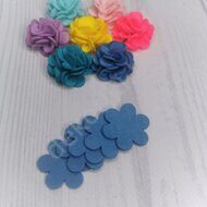 Набор для изготовления цветочка из корейского мягкого фетра, 3,5 см, цв.дымчато-синий