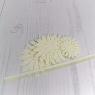 Набор для изготовления цветов из иранского фоамирана 1 мм "Хризантема", цв.лимонно-кремовый (12 деталей)