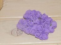Роза в букетике 2 см, цв.фиолетовый