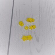 Набор мелких цветочков из мягкого фетра "Пятилистник круглый" 10 мм, (10 шт) цв.желтый