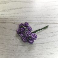 Тайские бумажные цветочки 15 мм "Розочка", цв.фиолетовый