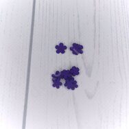 Набор мелких цветочков из мягкого фетра "Пятилистник круглый" 8 мм, (10 шт) цв.фиолетовый