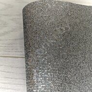 Декоративный кожзам текстурный "Квадратики" 20*15 см, цв.темное серебро