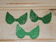 Патч глиттер "Крылья ангела", 50*33 мм, цв.зеленый