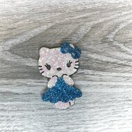 Патч сборный “Китти в платье” 5,5 см, цв.голубой